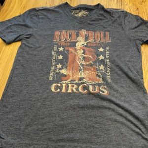 Vintage Lucky band V neck Rock and Roll Circus T